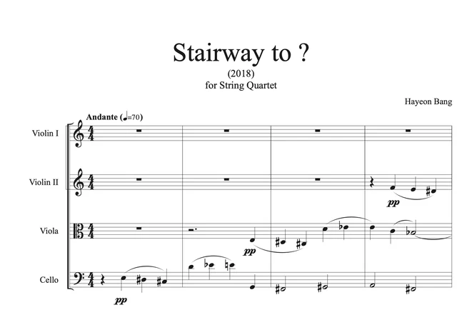 Stairway to ? (2018), score excerpt